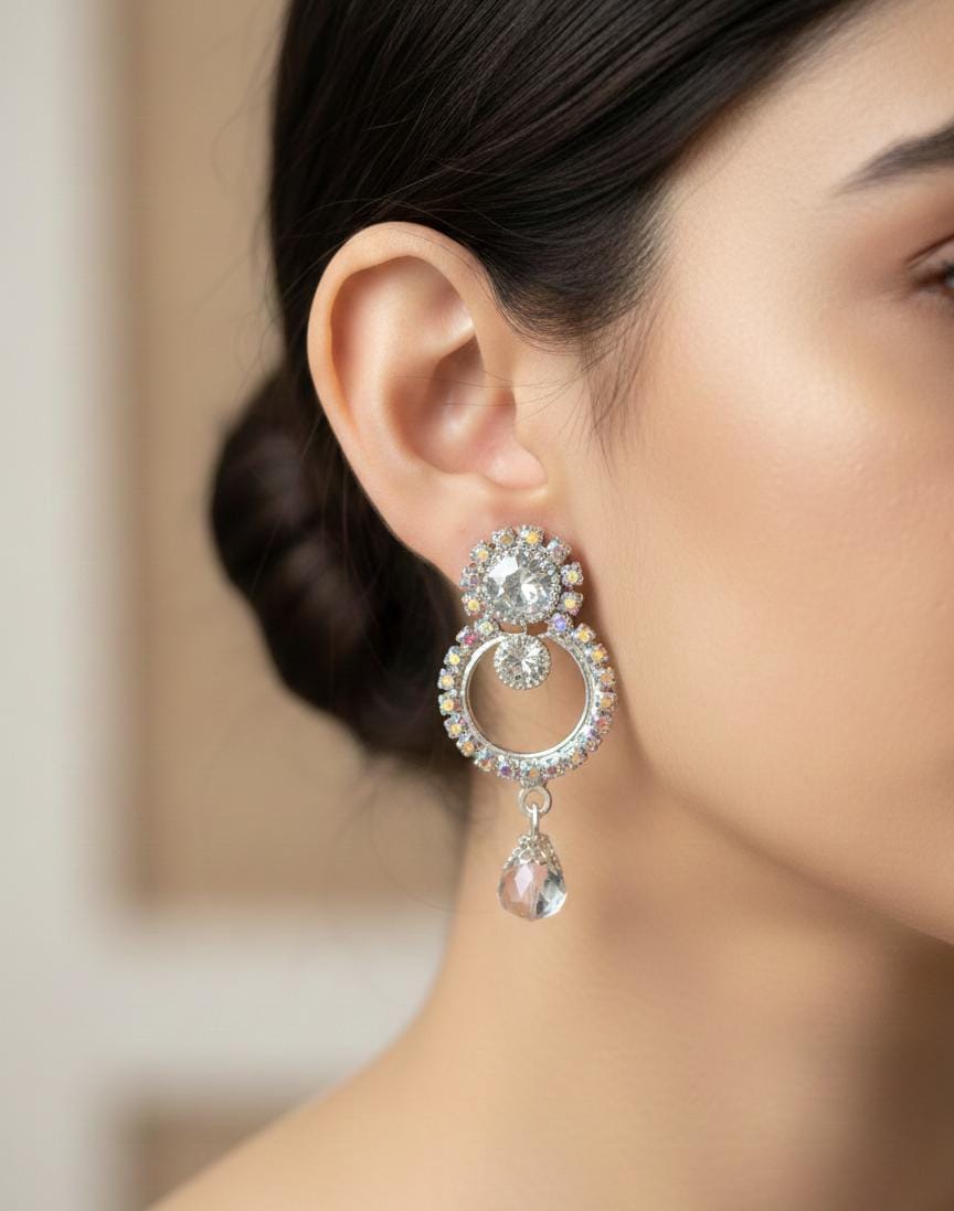 Celestial Sparkle Crystal Drop Earrings