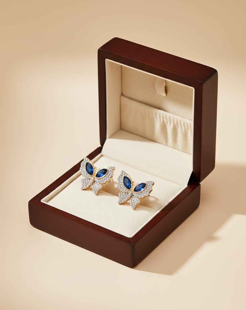 Butterly Shape Earings (Blue)