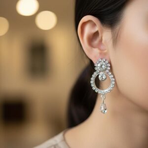 Eternal Sparkle Crystal Circle Drop Earrings