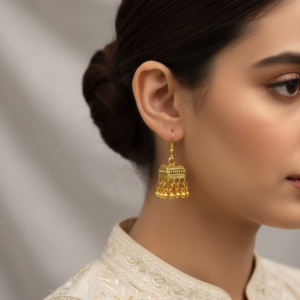 The "Gilded Cage" Traditional Jhumkas
