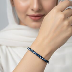 Blue Crystal Beaded Bracelet