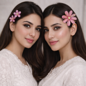 Floral Crystal Hair Pin Set (3-Piece Set)