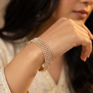 Gold Pearl Chain Bracelet