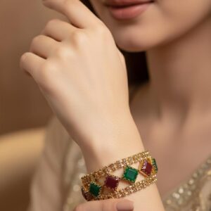 Multicolor Gemstone Crystal Bracelet