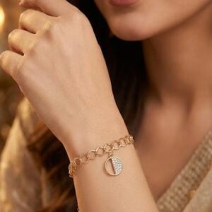 Gold Heart Chain Bracelet