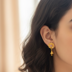 The "Petal Drop" Filigree Jhumkas