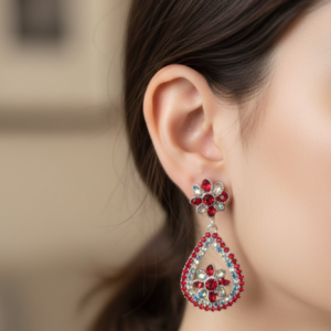 The "Royal Blossom" Crystal Teardrop Earrings