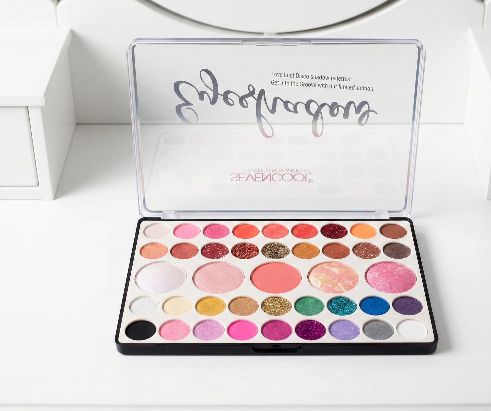 36 Color Eyeshadow + 5 Blusher Palette – Professional Makeup Kit with Matte, Shimmer & Glitter Shades