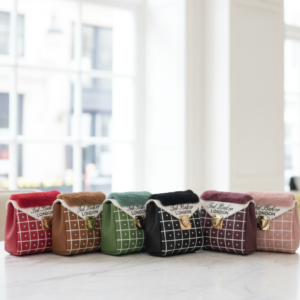 Checkered Pattern Mini Pouches