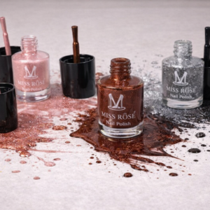 Miss Rose Long-Wear Glitter Nail Polish – Professional High-Shine Formula