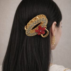 Luxury Crystal Flower Metal Hair Catcher for Women (6 Colors)