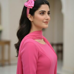 Pearl Bow Hair Headband for Women – Elegant Fabric Hair Band