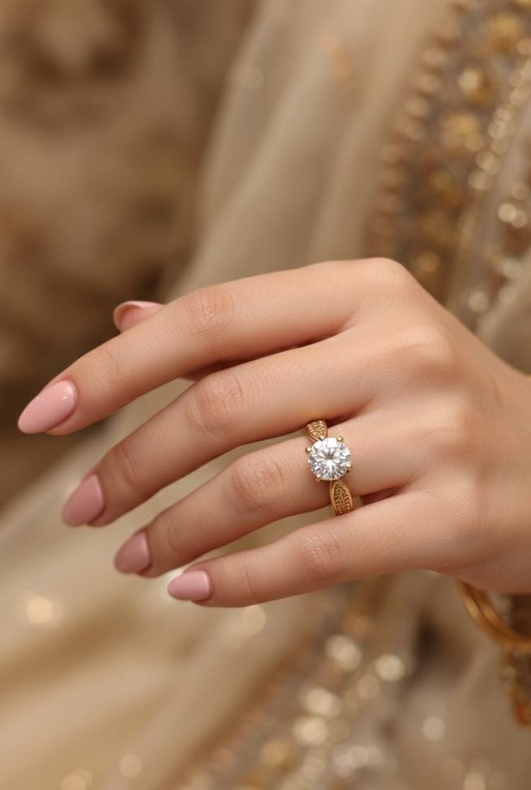 Rose Gold Solitaire Engagement Ring