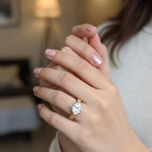 Rose Gold Princess Cut Ring