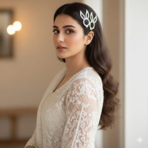 Elegant Bunny Crystal Metal Hair Pin for Women