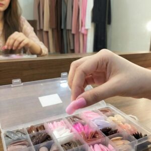 288-Piece Fake Nail Kit with FREE Adhesive – 24 Colors Artificial Nails (12 Nails Each Color)