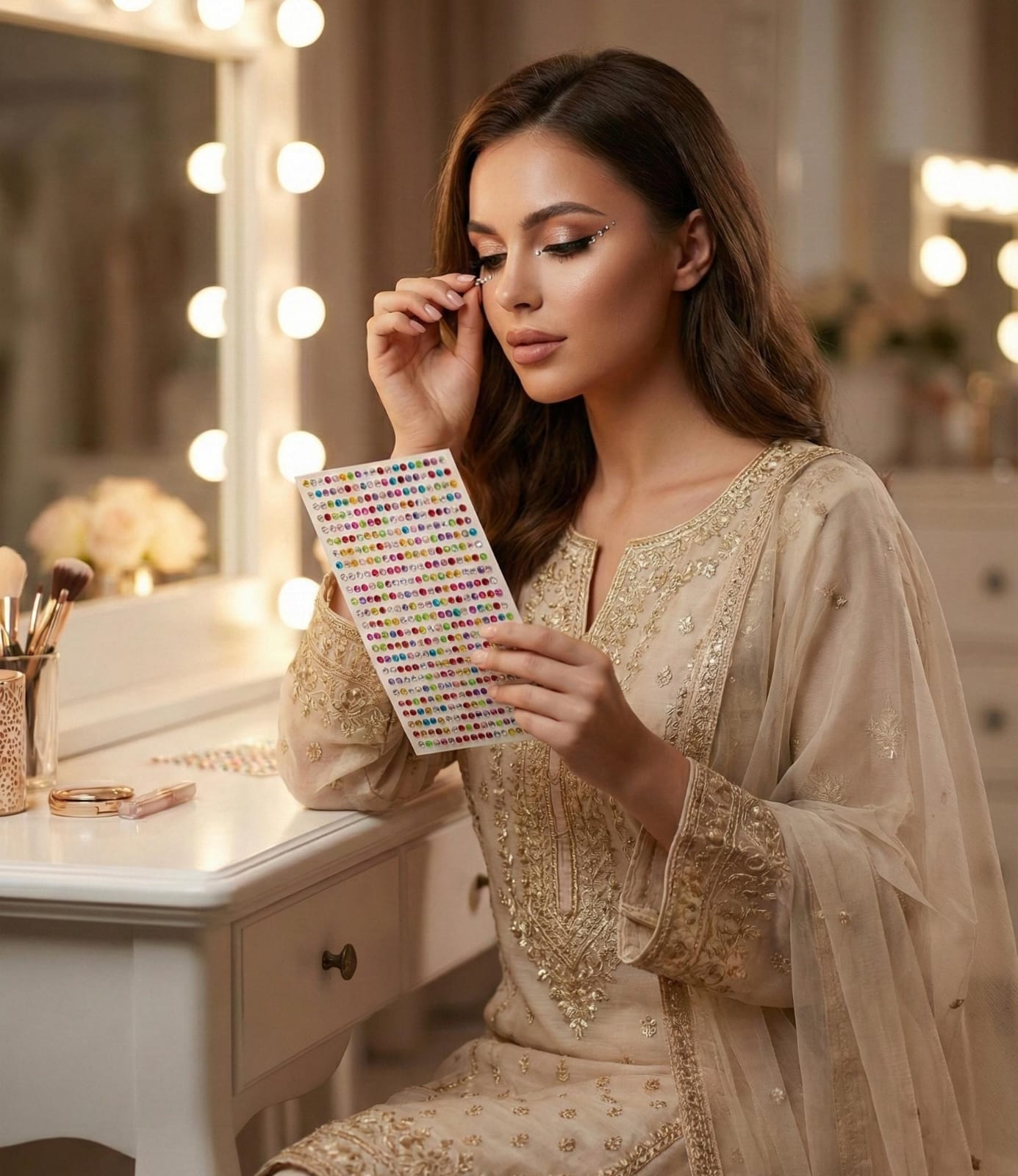 Multi-Color Sticker Beads – Same-Size Self-Adhesive Decorative Gems