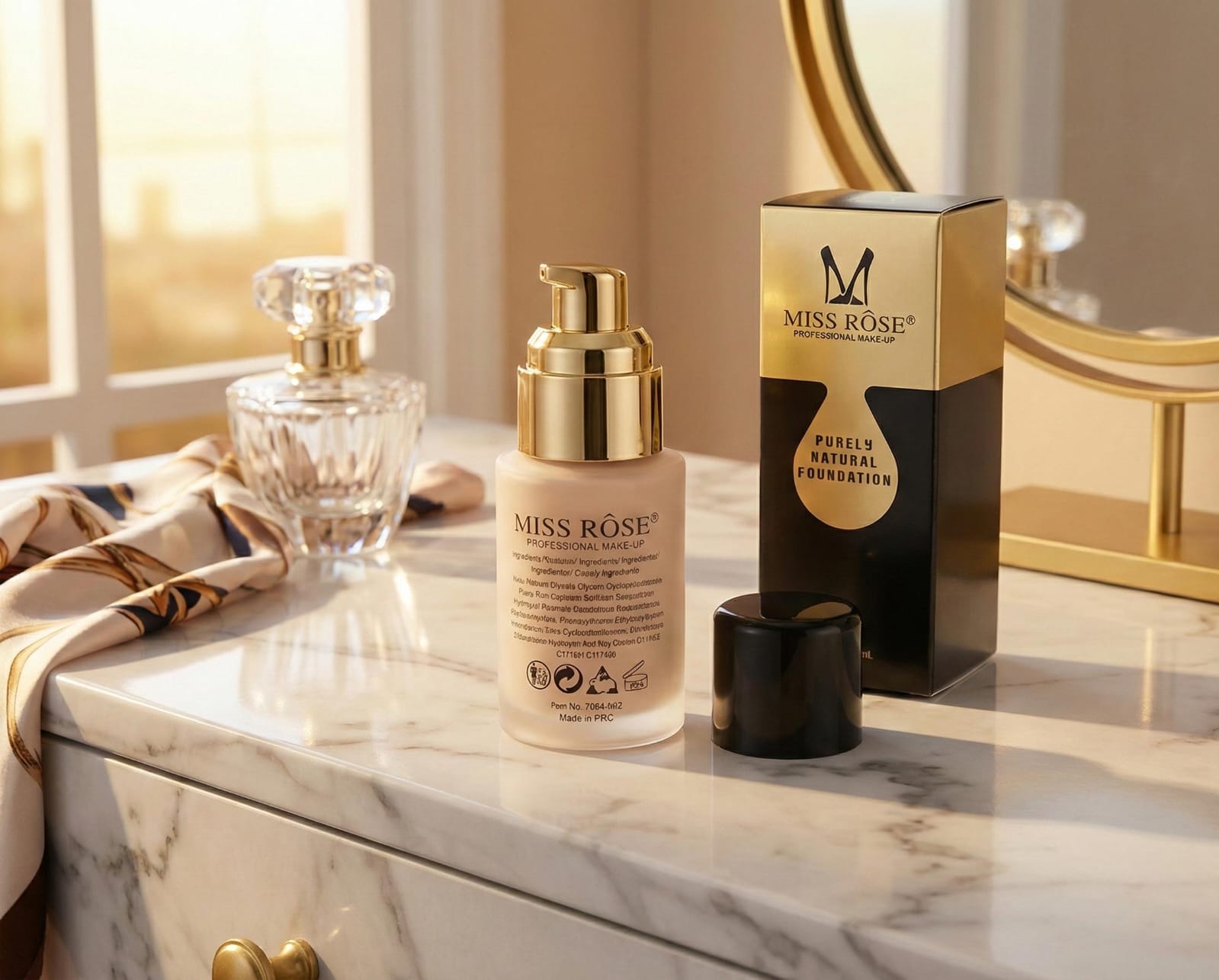 Miss Rose Purely Natural Foundation – Premium Professional Makeup