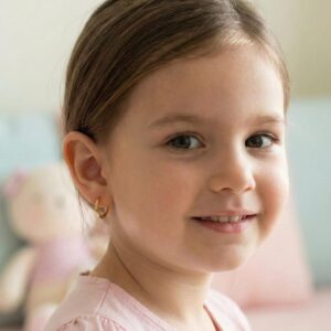 Kids' Round Gold Earrings – Delicate & Comfortable Jewelry for Children