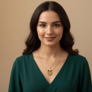 Disc Pendant Layered Necklace